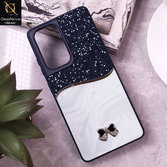 Samsung Galaxy S21 Ultra Cover - Blue - Shiny Glitter Bling Texture Soft Case