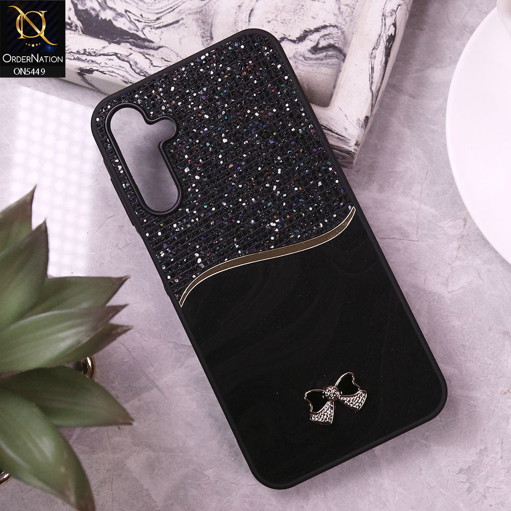 Samsung Galaxy A15 4G Cover - Black - Shiny Glitter Bling Texture Soft Case