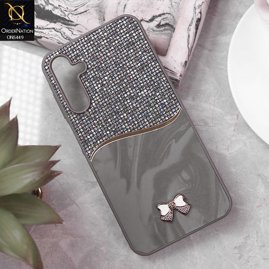 Samsung Galaxy A15 4G Cover - Gray - Shiny Glitter Bling Texture Soft Case