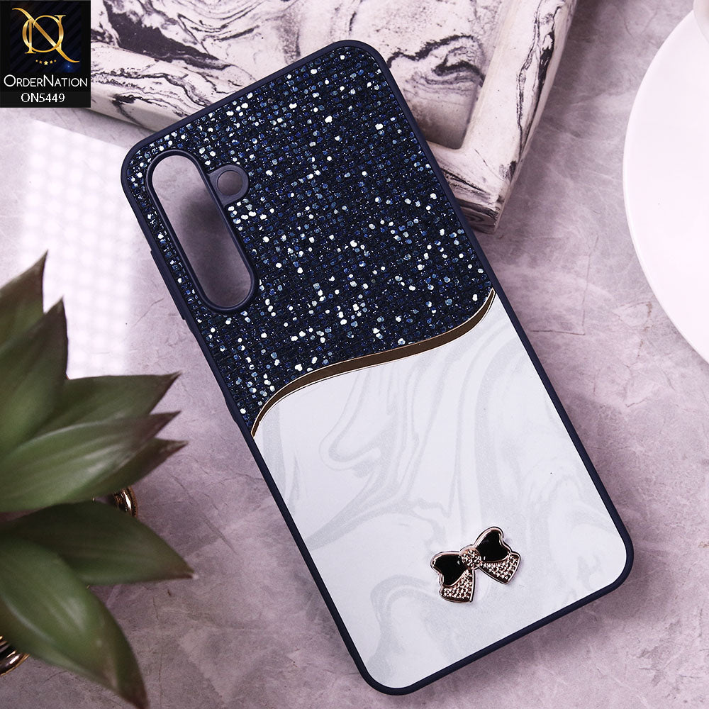 Samsung Galaxy A16 Cover - Blue - Shiny Glitter Bling Texture Soft Case