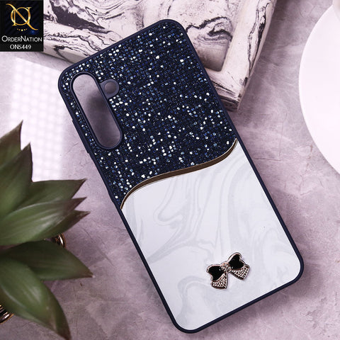 Samsung Galaxy A16 Cover - Blue - Shiny Glitter Bling Texture Soft Case