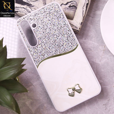 Samsung Galaxy A16 5G Cover - White - Shiny Glitter Bling Texture Soft Case