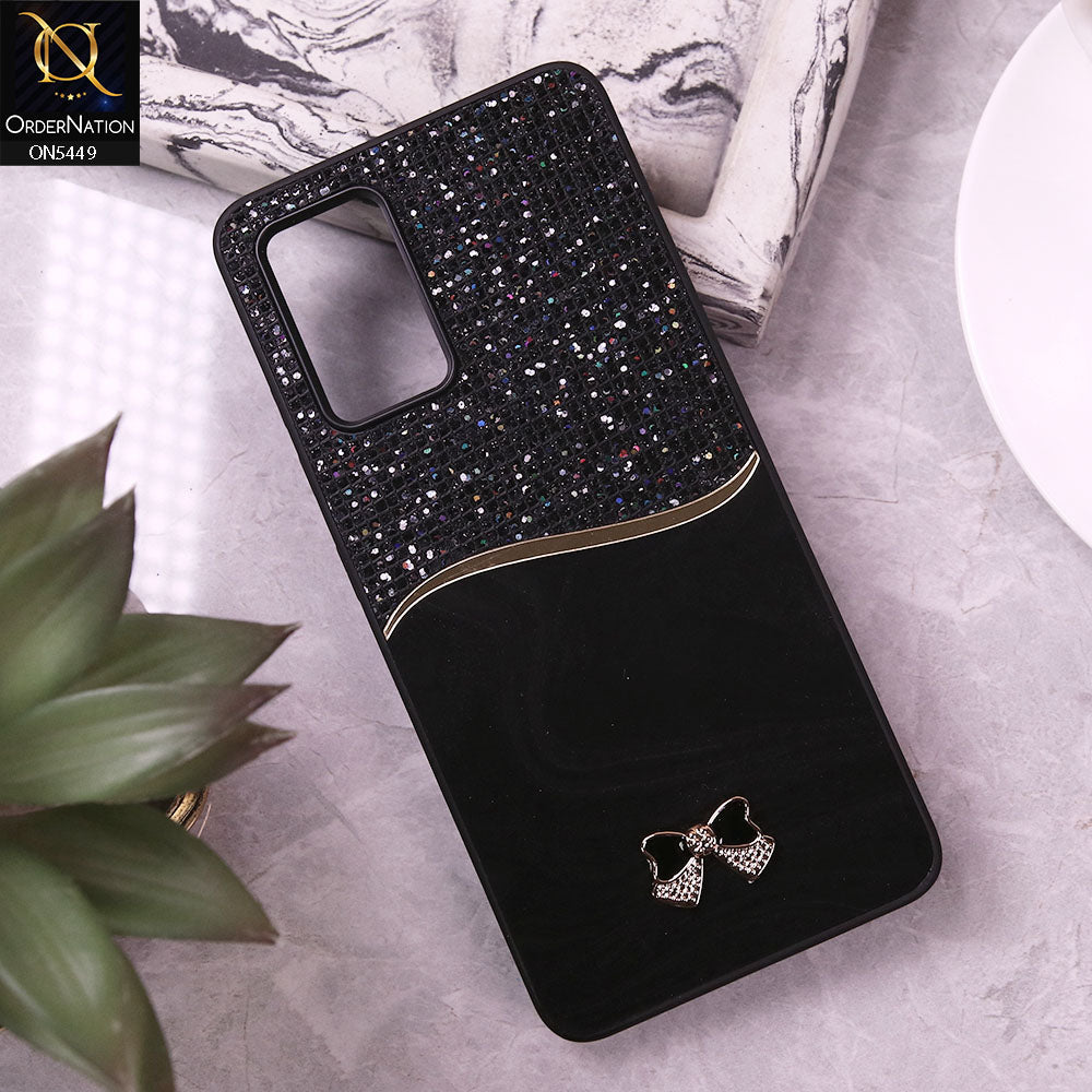 Samsung Galaxy A32 Cover - Black - Shiny Glitter Bling Texture Soft Case