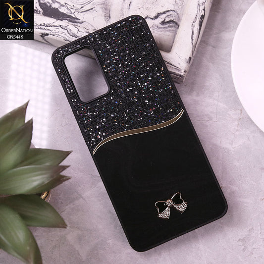 Samsung Galaxy A32 Cover - Black - Shiny Glitter Bling Texture Soft Case