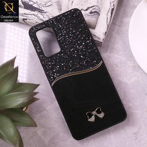 Samsung Galaxy A32 Cover - Black - Shiny Glitter Bling Texture Soft Case
