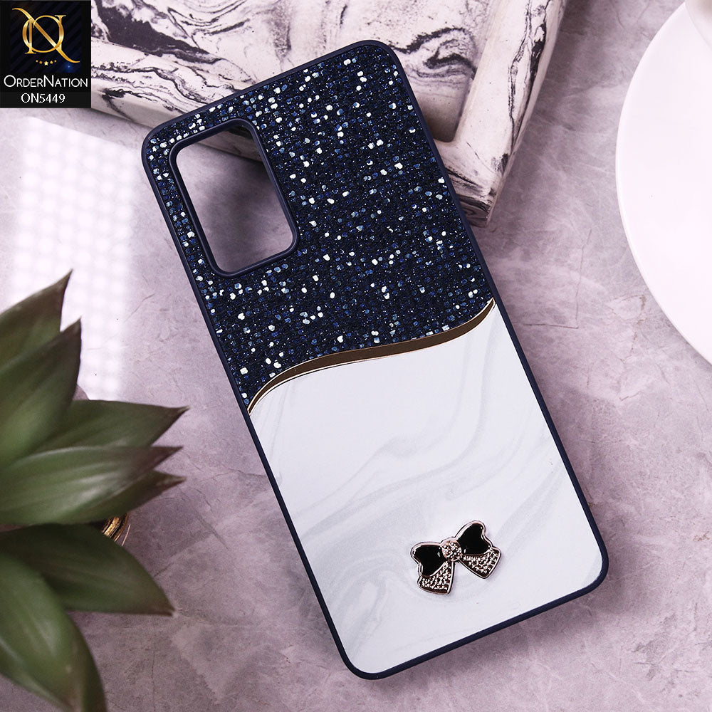 Samsung Galaxy A32 Cover - Blue - Shiny Glitter Bling Texture Soft Case