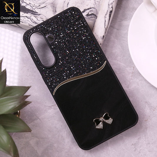 Samsung Galaxy A56 Cover - Black - Shiny Glitter Bling Texture Soft Case
