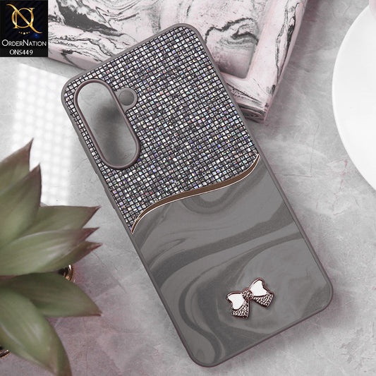 Samsung Galaxy A56 Cover - Gray - Shiny Glitter Bling Texture Soft Case