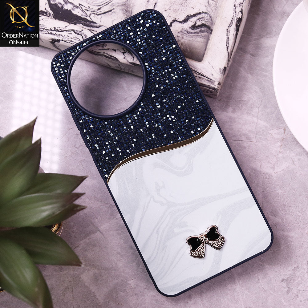 Tecno Spark 30 Pro Cover - Blue - Shiny Glitter Bling Texture Soft Case