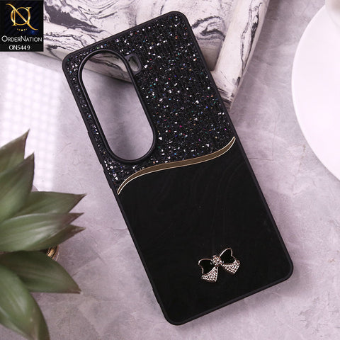 Vivo iQOO Z9s Cover - Black - Shiny Glitter Bling Texture Soft Case