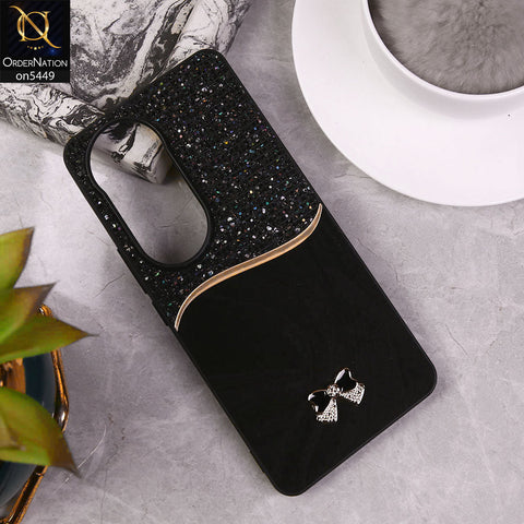 vivo V50  Cover - Black - Shiny Glitter Bling Texture Soft Case