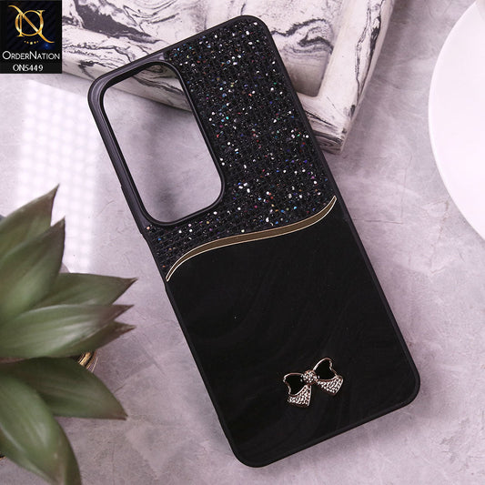 Vivo Y29 5G Cover - Black - Shiny Glitter Bling Texture Soft Case