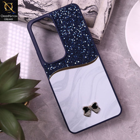 Vivo Y29 5G Cover - Blue - Shiny Glitter Bling Texture Soft Case