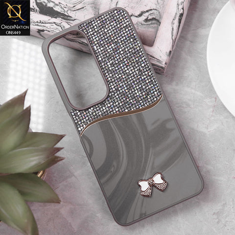 Vivo Y19s Cover - Gray - Shiny Glitter Bling Texture Soft Case