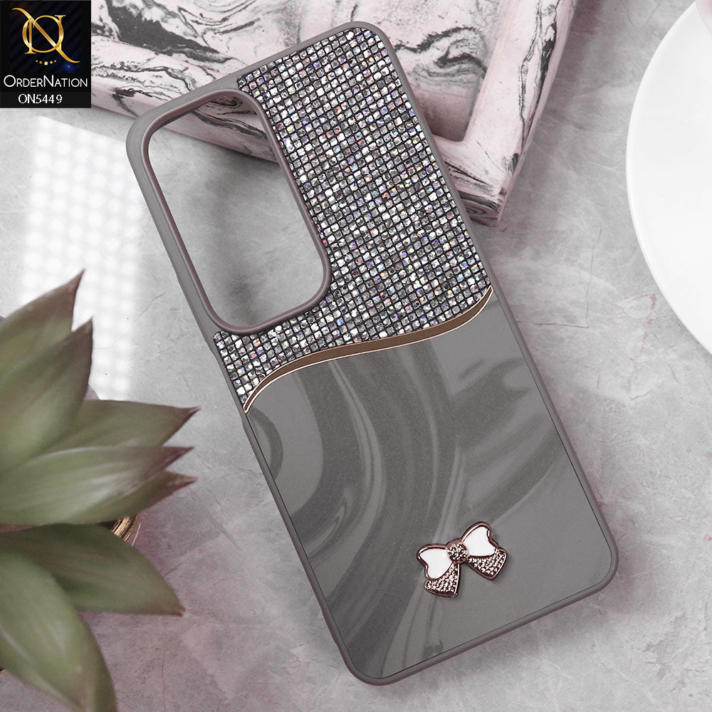 Vivo Y29 5G Cover - Gray - Shiny Glitter Bling Texture Soft Case