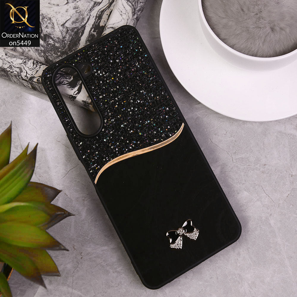Vivo Y04  Cover - Black - Shiny Glitter Bling Texture Soft Case