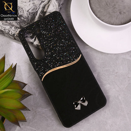 Vivo Y04  Cover - Black - Shiny Glitter Bling Texture Soft Case
