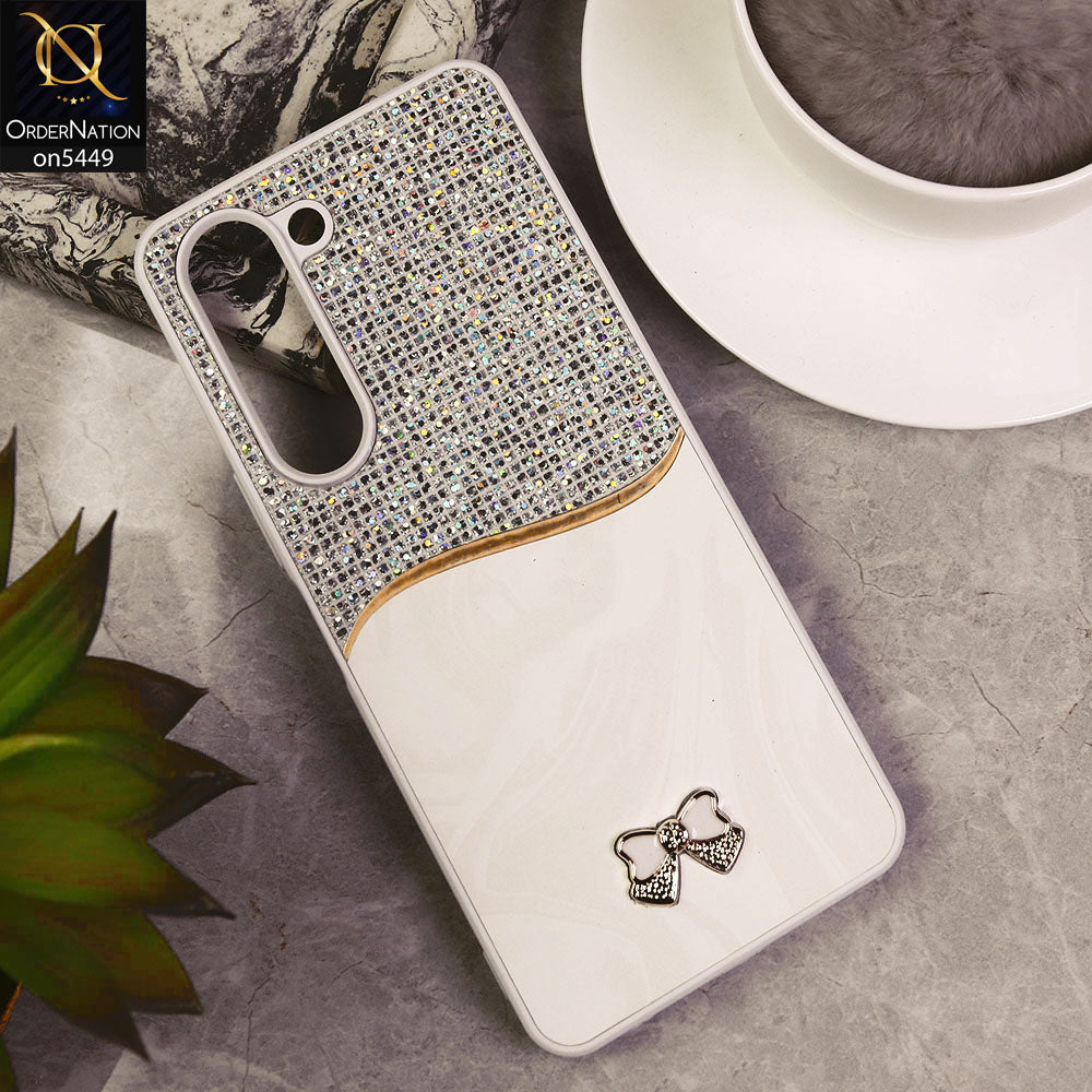 Vivo Y04  Cover - White - Shiny Glitter Bling Texture Soft Case