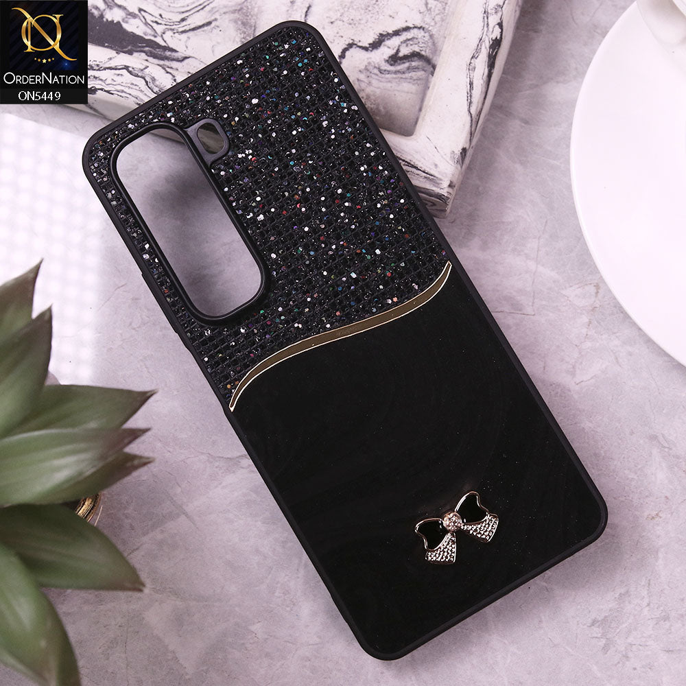 Vivo Y200 (2025) Cover - Black - Shiny Glitter Bling Texture Soft Case