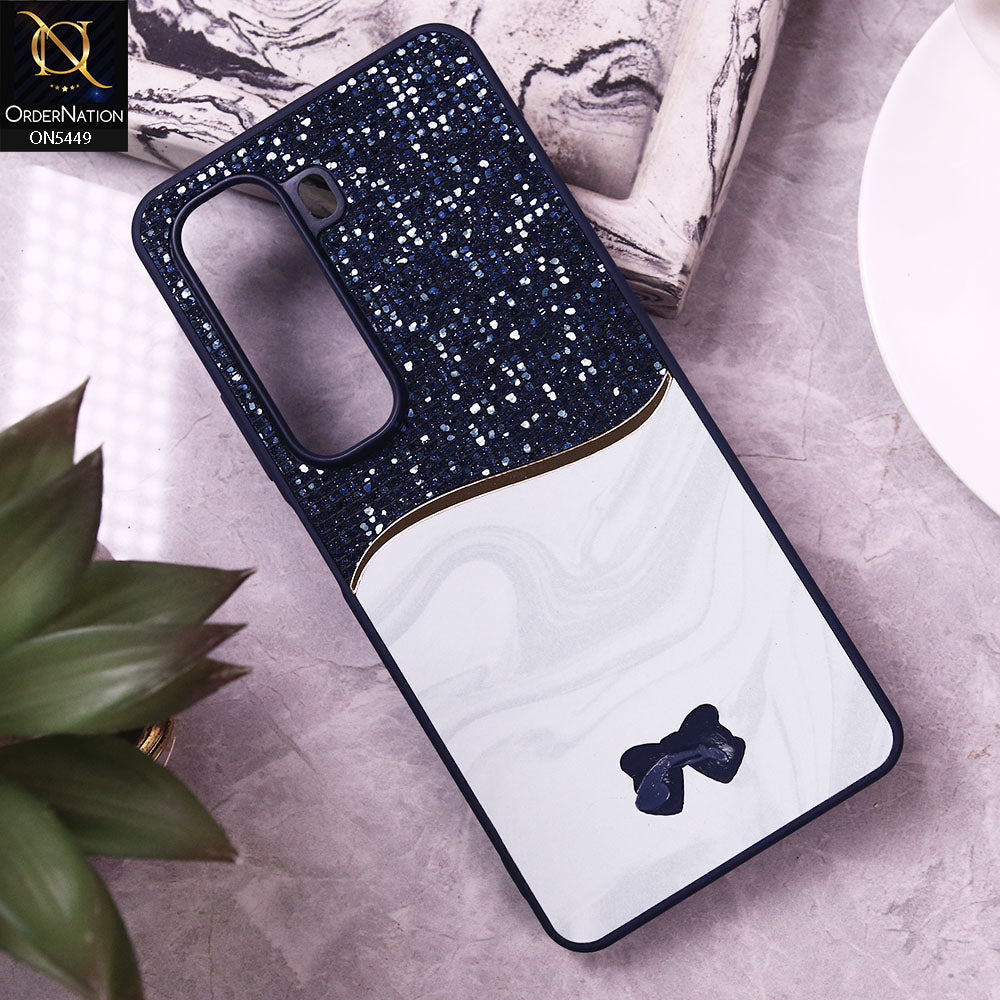 Vivo Y200 (2025) Cover - Blue - Shiny Glitter Bling Texture Soft Case