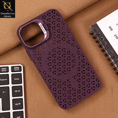 iPhone 11 Cover - Purple - Premium Heat Dissipation Kickstand Soft sillicon Megsafe case