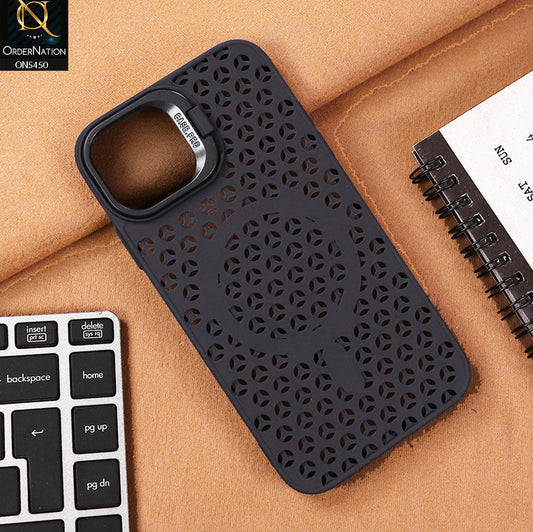 iPhone 12 Cover - Blue - Premium Heat Dissipation Kickstand Soft sillicon Megsafe case