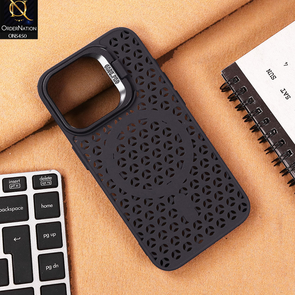 iPhone 15 Pro Cover - Blue - Premium Heat Dissipation Kickstand Soft sillicon Megsafe case