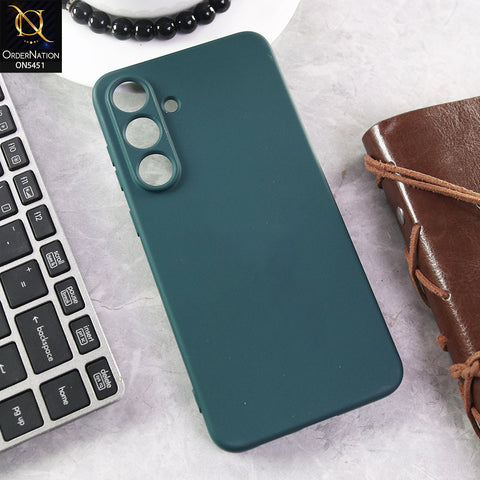Samsung Galaxy S25 FE Cover - Green - Soft Shockproof Silica Gel Case With Camera Protection Case