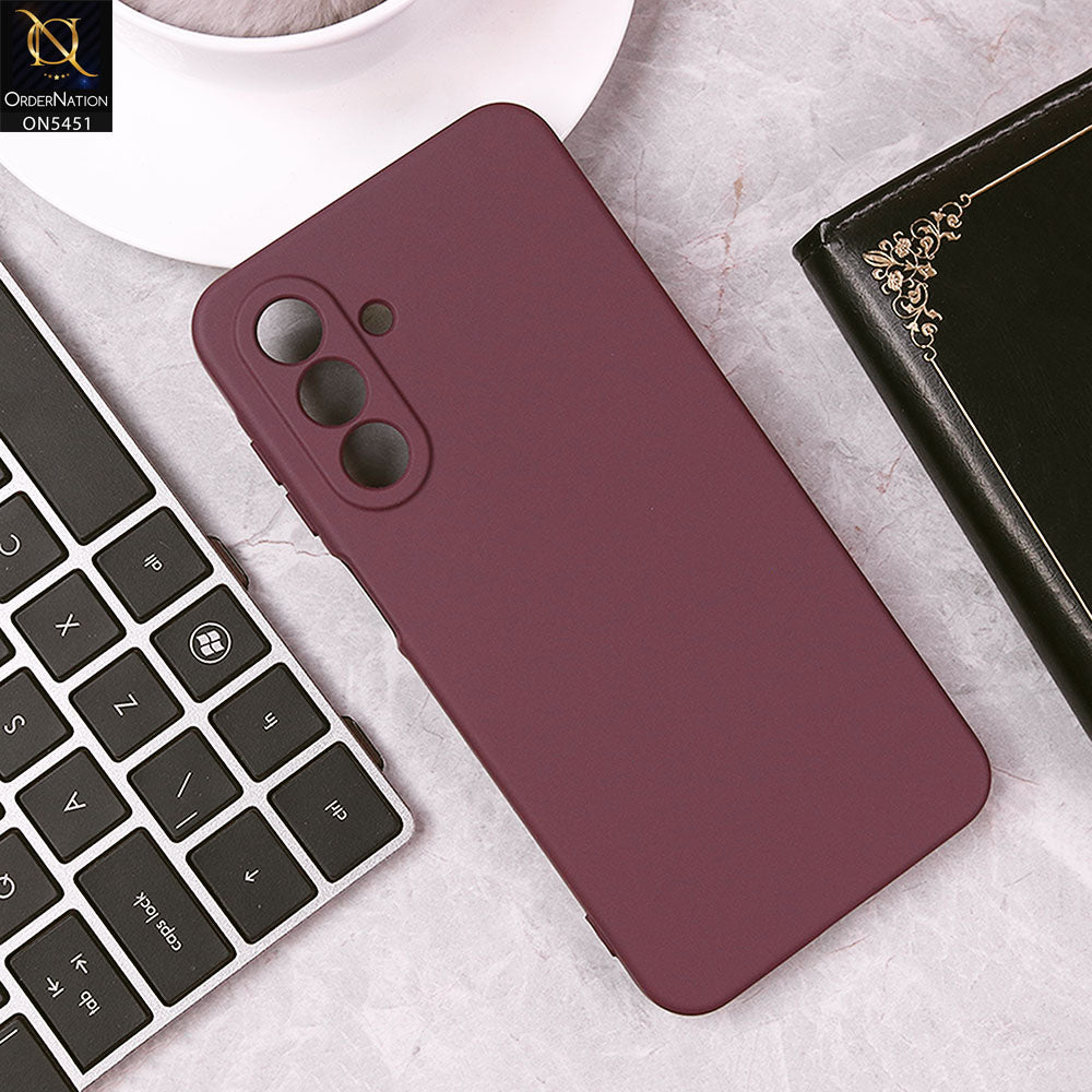 Samsung Galaxy A26 Cover - Maroon - Soft Shockproof Silica Gel Case With Camera Protection Case