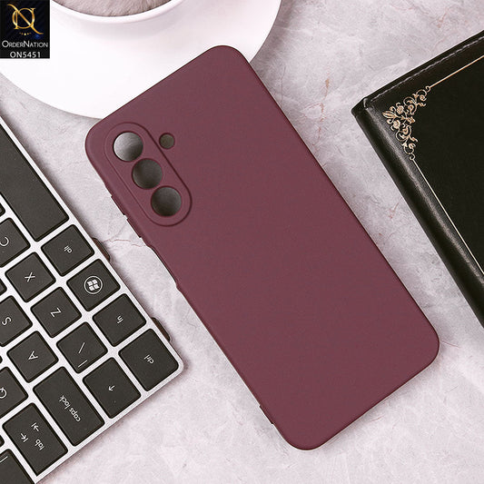 Samsung Galaxy A56 Cover - Maroon - Soft Shockproof Silica Gel Case With Camera Protection Case