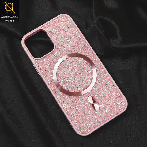 iPhone 11 Cover - Pink - Luxury Bling Crystalline Rhinestones Shiny Glitter Magsafe Soft Borders Case
