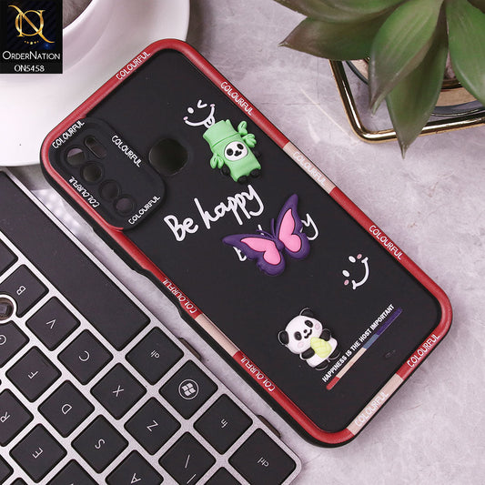 Tecno Spark 5 Cover - Black - Cute Smily 3D Cartoon Soft Silicon Case