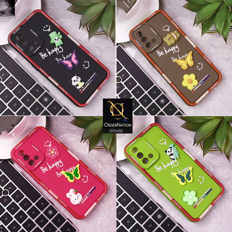 Vivo Y33s Cover - Green - Cute Smily 3D Cartoon Soft Silicon Case