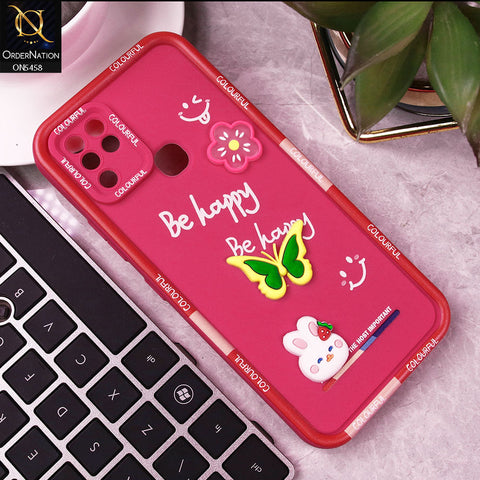 Infinix Hot 10 Cover - Pink - Cute Smily 3D Cartoon Soft Silicon Case