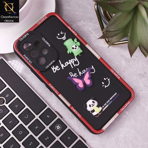 Samsung Galaxy A53 5G Cover - Black - Cute Smily 3D Cartoon Soft Silicon Case
