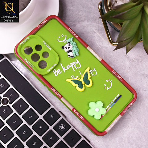 Samsung Galaxy A53 5G Cover - Green - Cute Smily 3D Cartoon Soft Silicon Case