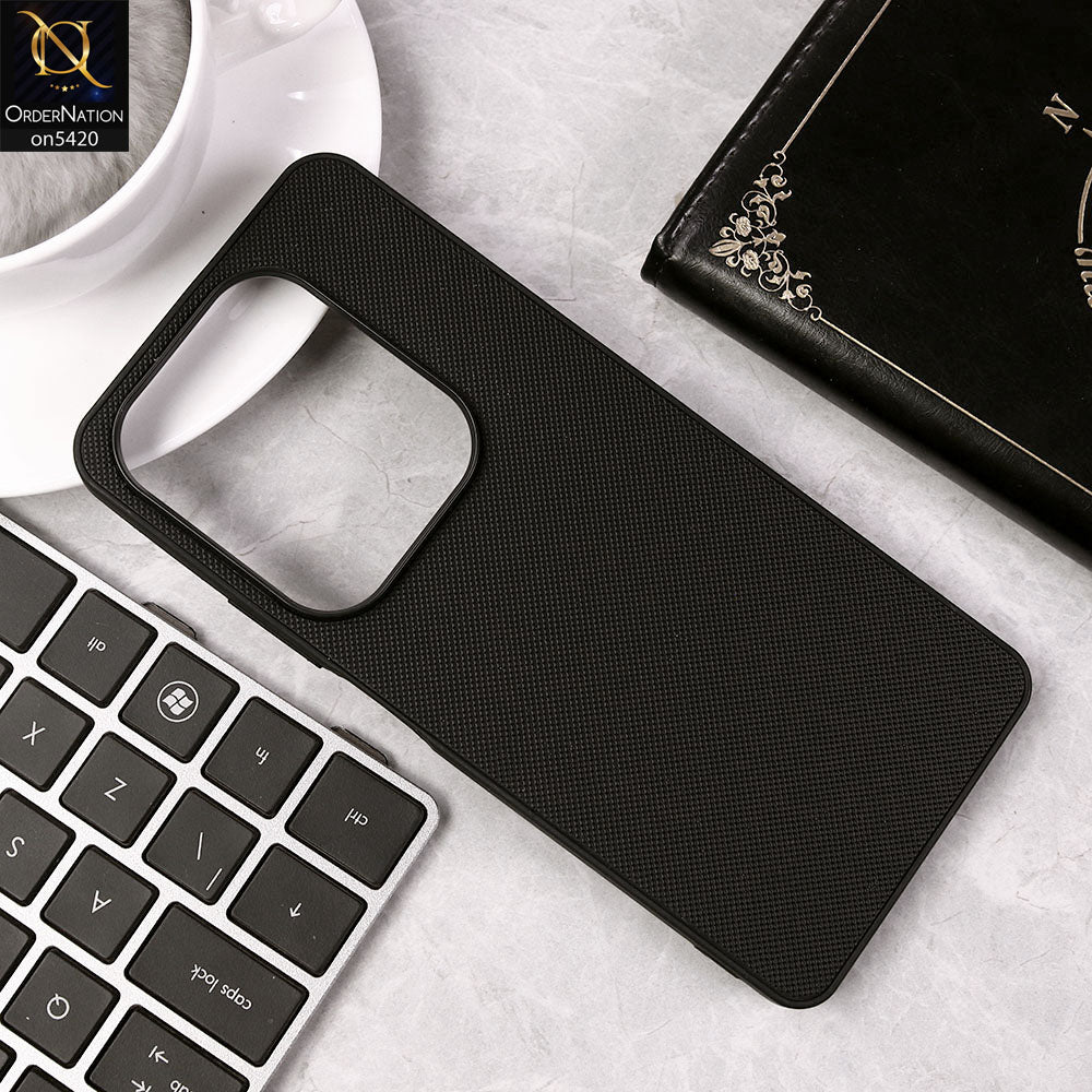 Infinix Hot 40 Pro Cover - Black - New Dotted Leather Texture Soft Borders Case