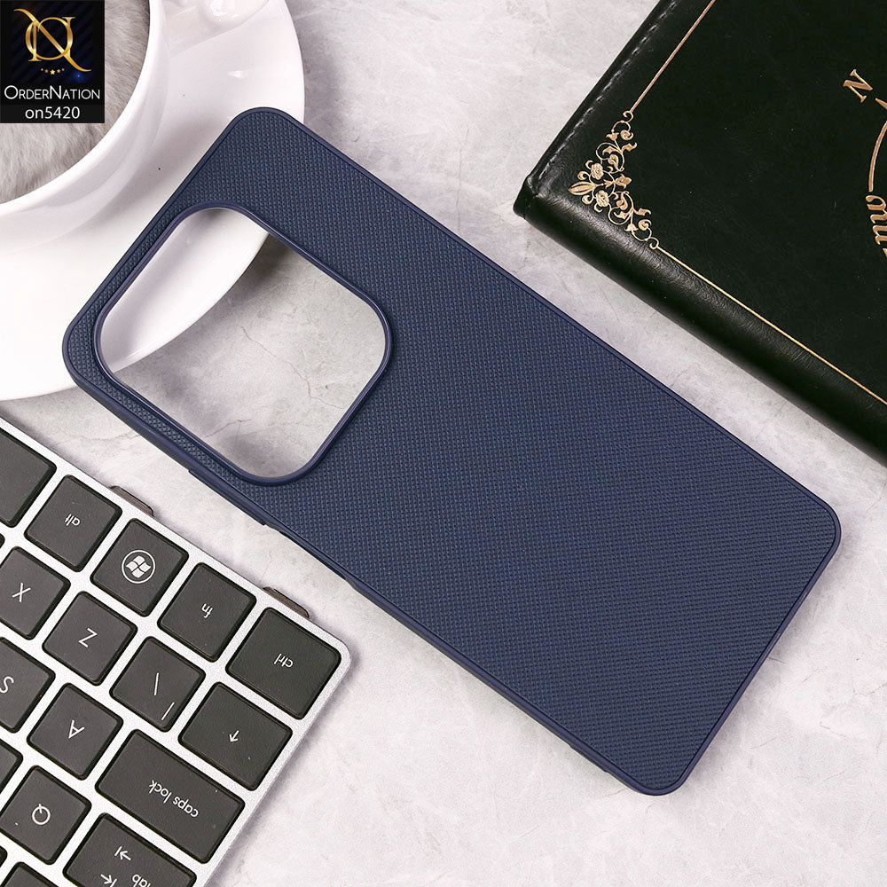 Infinix Hot 40 Cover - Blue - New Dotted Leather Texture Soft Borders Case
