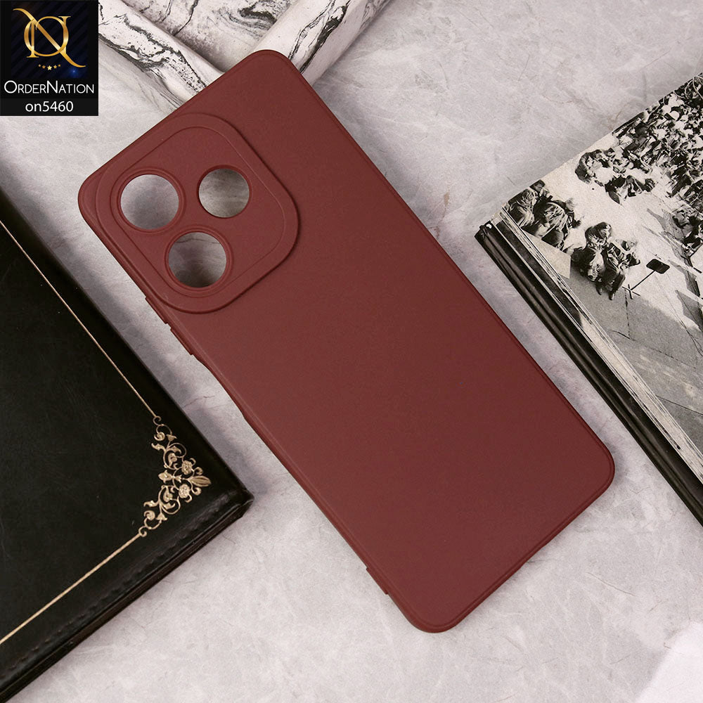 Realme Narzo N53 Cover - Red - New Soft Silicone Case With Camera Protection