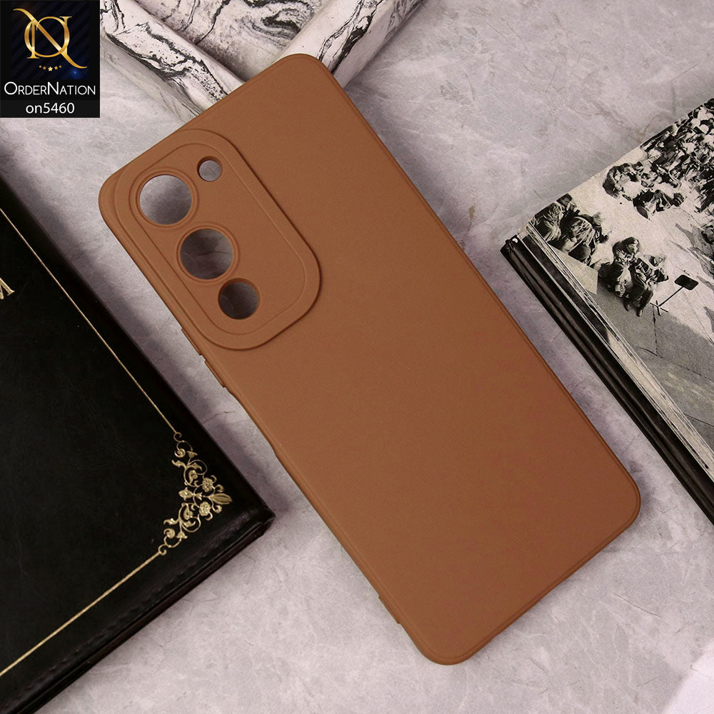 Vivo Y04 Cover - Brown - New Soft Silicone Case With Camera Protection