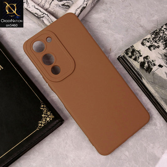 Vivo Y04 Cover - Brown - New Soft Silicone Case With Camera Protection