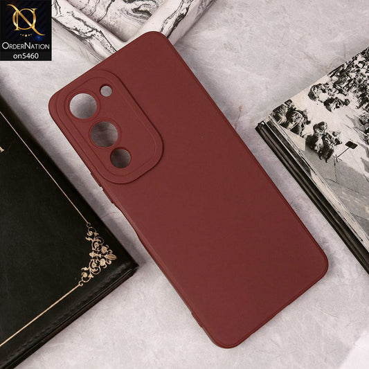 Vivo Y04 Cover - Red - New Soft Silicone Case With Camera Protection