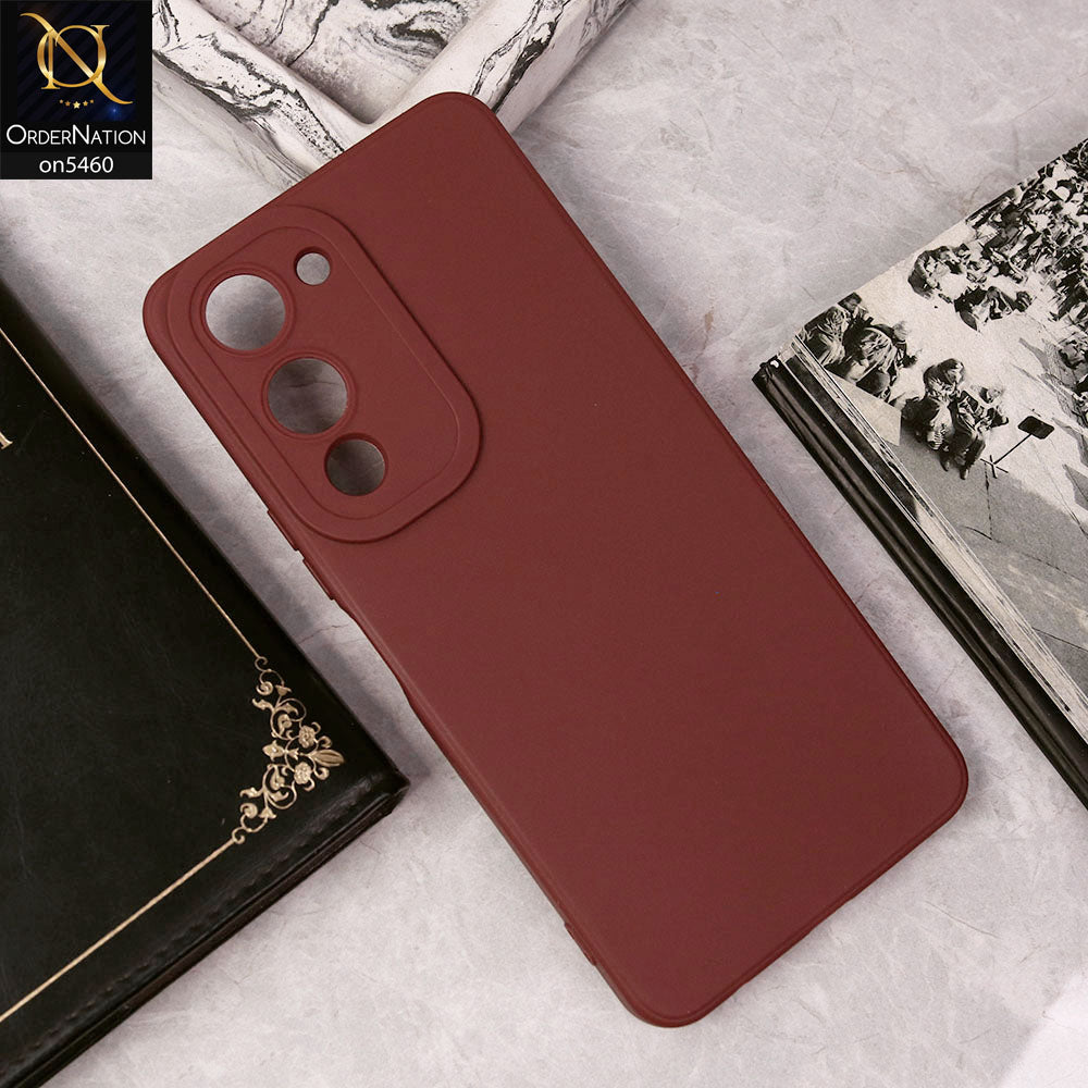 Vivo Y29s Cover - Red - New Soft Silicone Case With Camera Protection