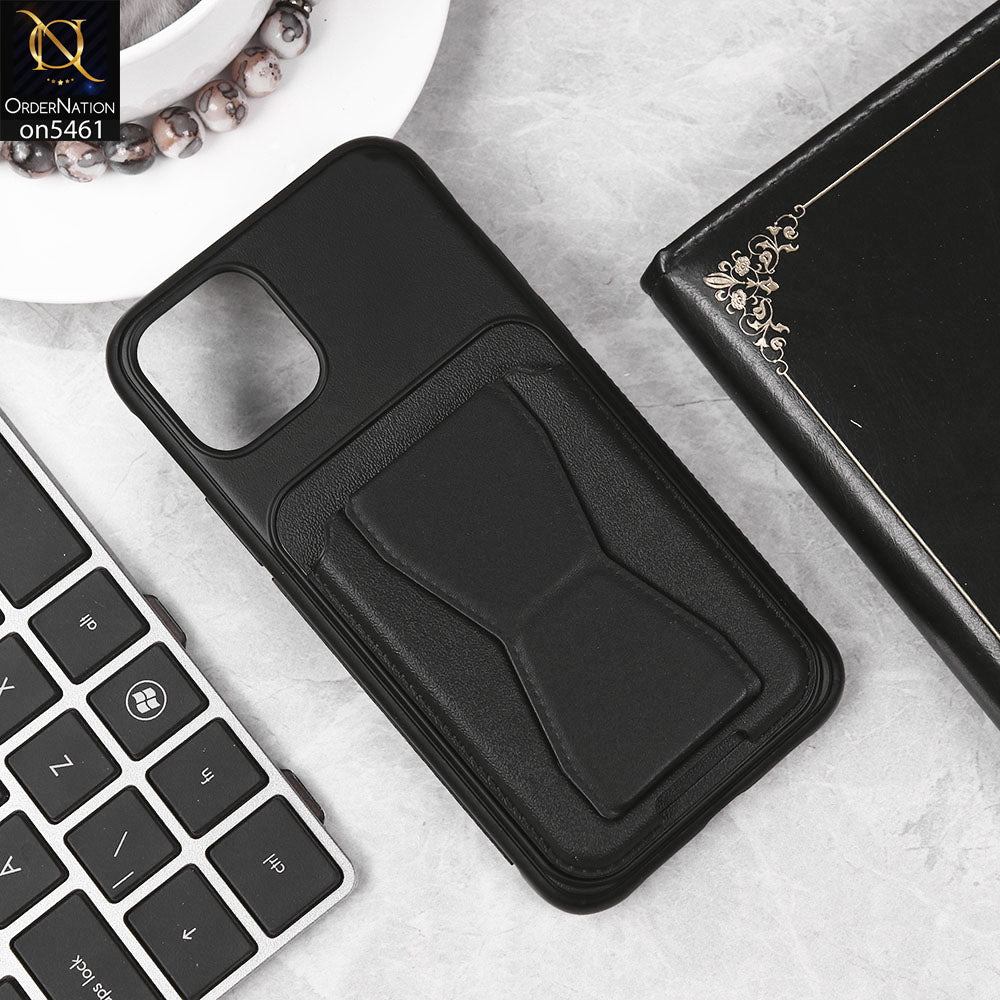 iPhone 11 Pro Cover - Black - New Protective Case with Card Holder And Bracket Stand Holder