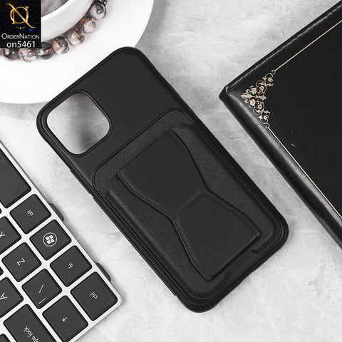 iPhone 11 Pro Cover - Black - New Protective Case with Card Holder And Bracket Stand Holder