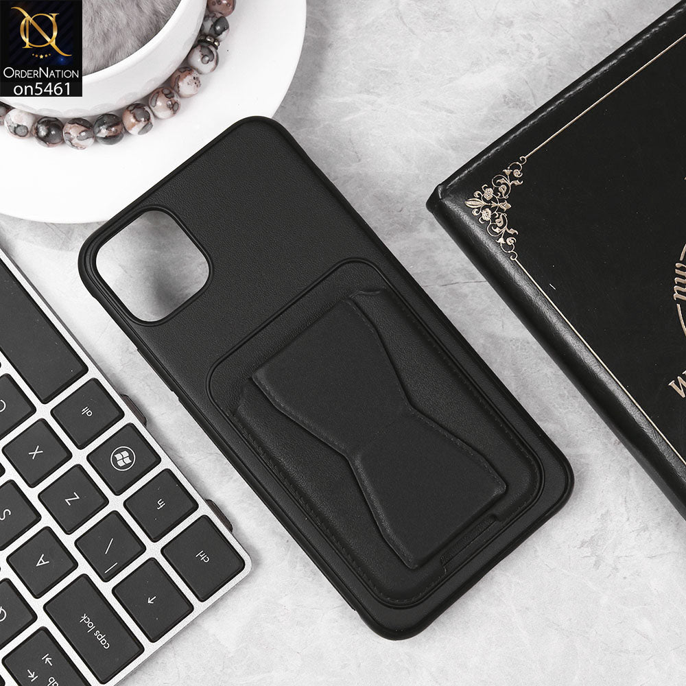iPhone 11 Pro Max Cover - Black - New Protective Case with Card Holder And Bracket Stand Holder