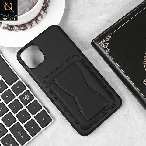 iPhone 11 Pro Max Cover - Black - New Protective Case with Card Holder And Bracket Stand Holder