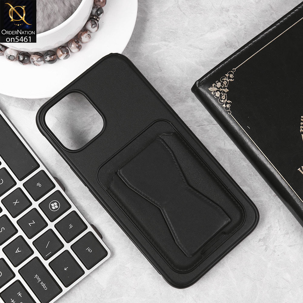 iPhone 12 Pro Max Cover - Black - New Protective Case with Card Holder And Bracket Stand Holder