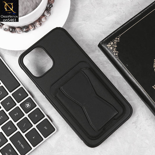 iPhone 12 Pro Max Cover - Black - New Protective Case with Card Holder And Bracket Stand Holder