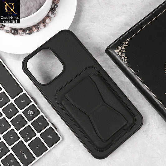 iPhone 15 Pro Max Cover - Black - New Protective Case with Card Holder And Bracket Stand Holder